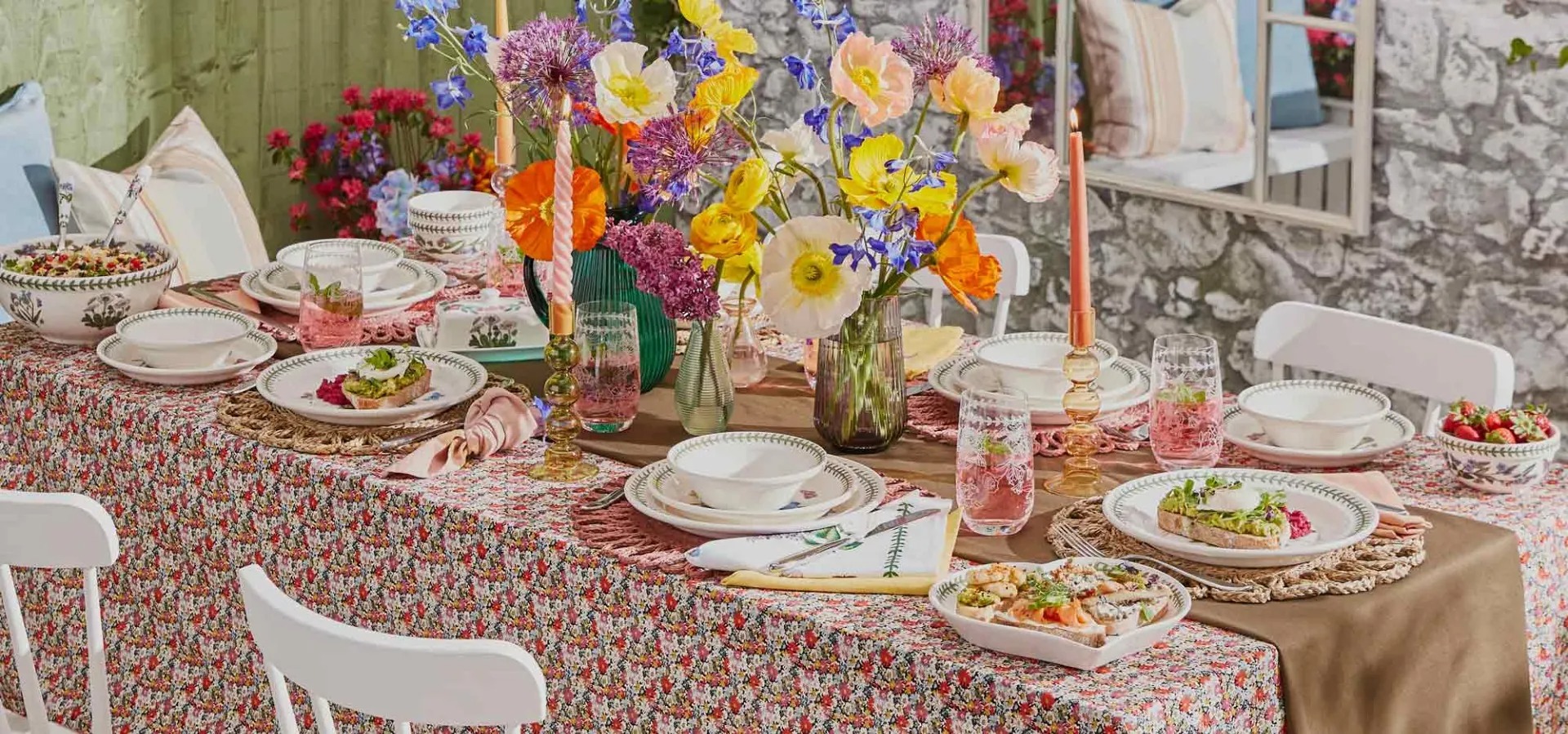 Elegant tableware arranged for everyday dining